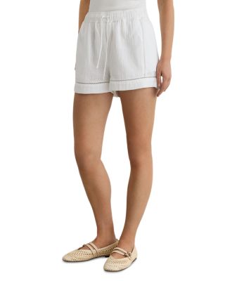 Reiss Rue Cotton Gauze Drawstring Shorts