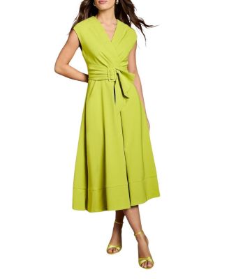 Belted Crepe Dress