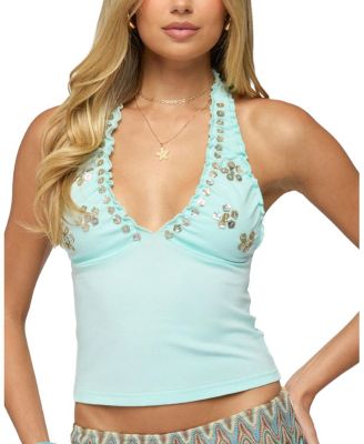  Chana Button Halter Top