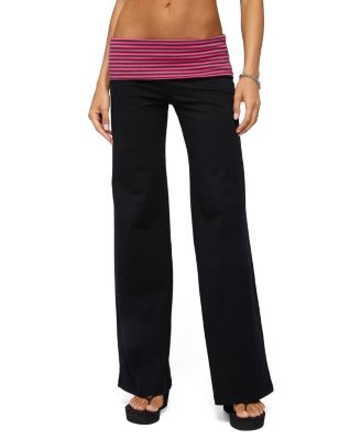 Maci Striped Foldover Pants