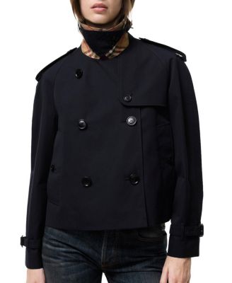 Cropped Gabardine Mayfair Trench Jacket
