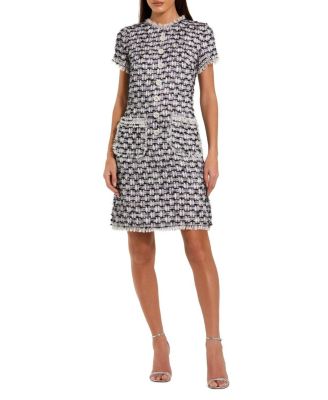  Cap Sleeve Floral Button Detail Shift Dress