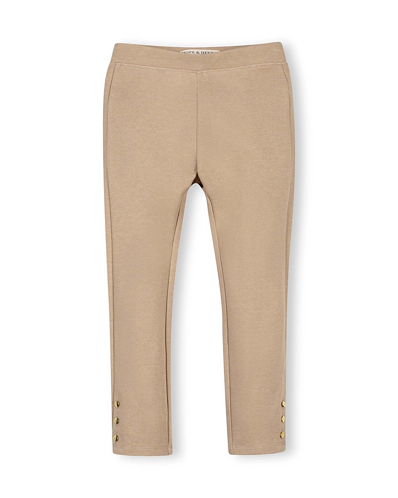 Hope & Henry Girls' Button Cuff Ponte Pant - Little Kid, Big Kid