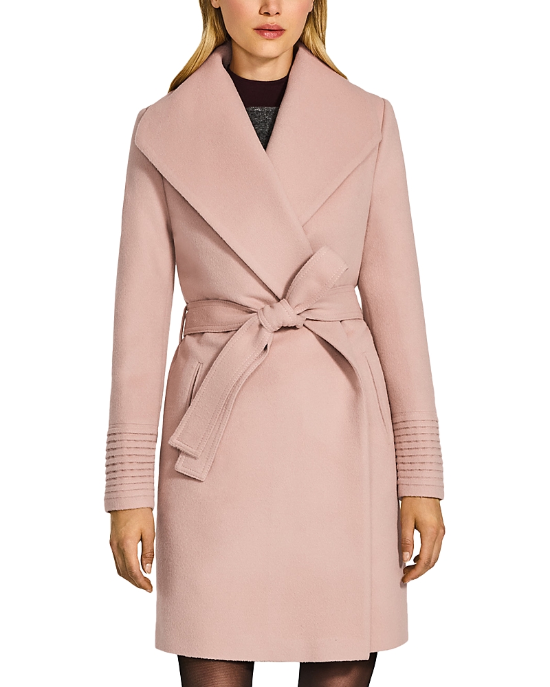 Sentaler Mid Length Shawl Collar Wrap Coat
