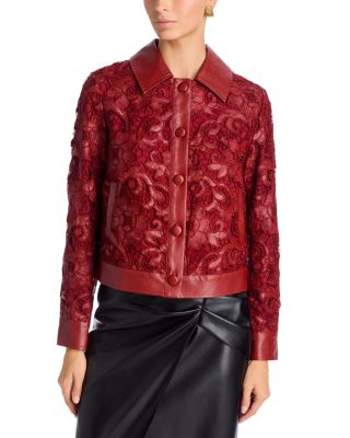 The Chayenne Faux Leather Lace Jacket