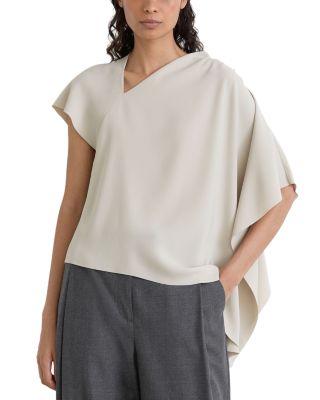 Jade Asymmetric Draped Top