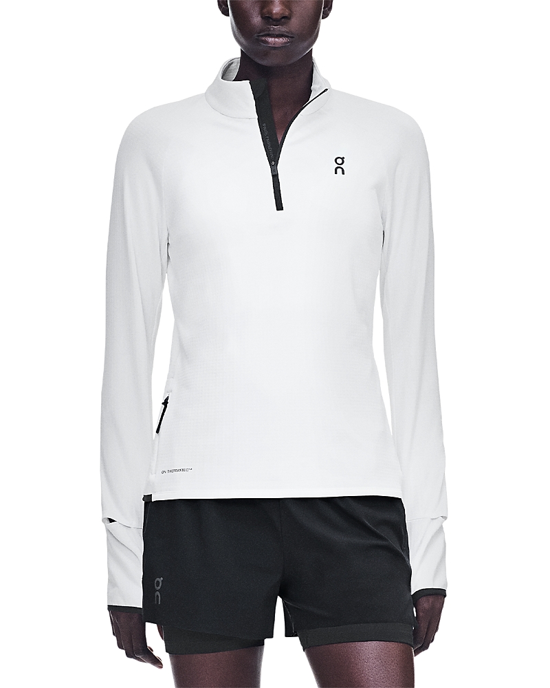 On Thermatec Mid Layer Quarter Zip Top In White
