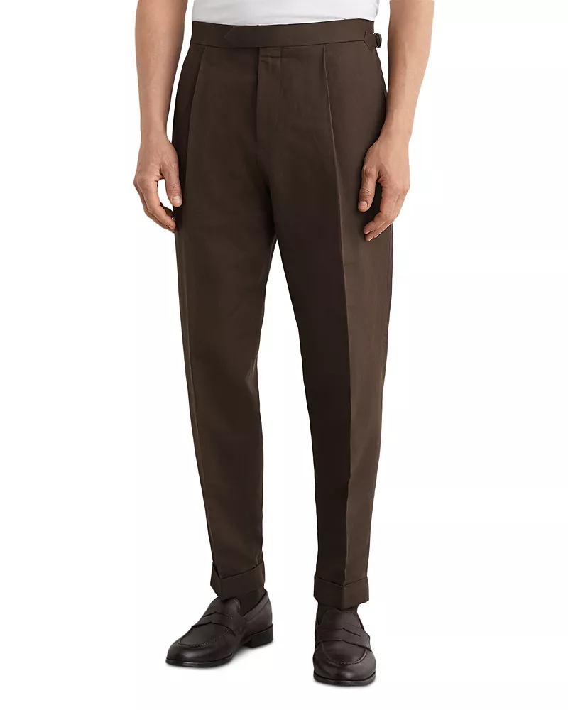 Reiss Tapered Fit Buckle Adjuster Trousers