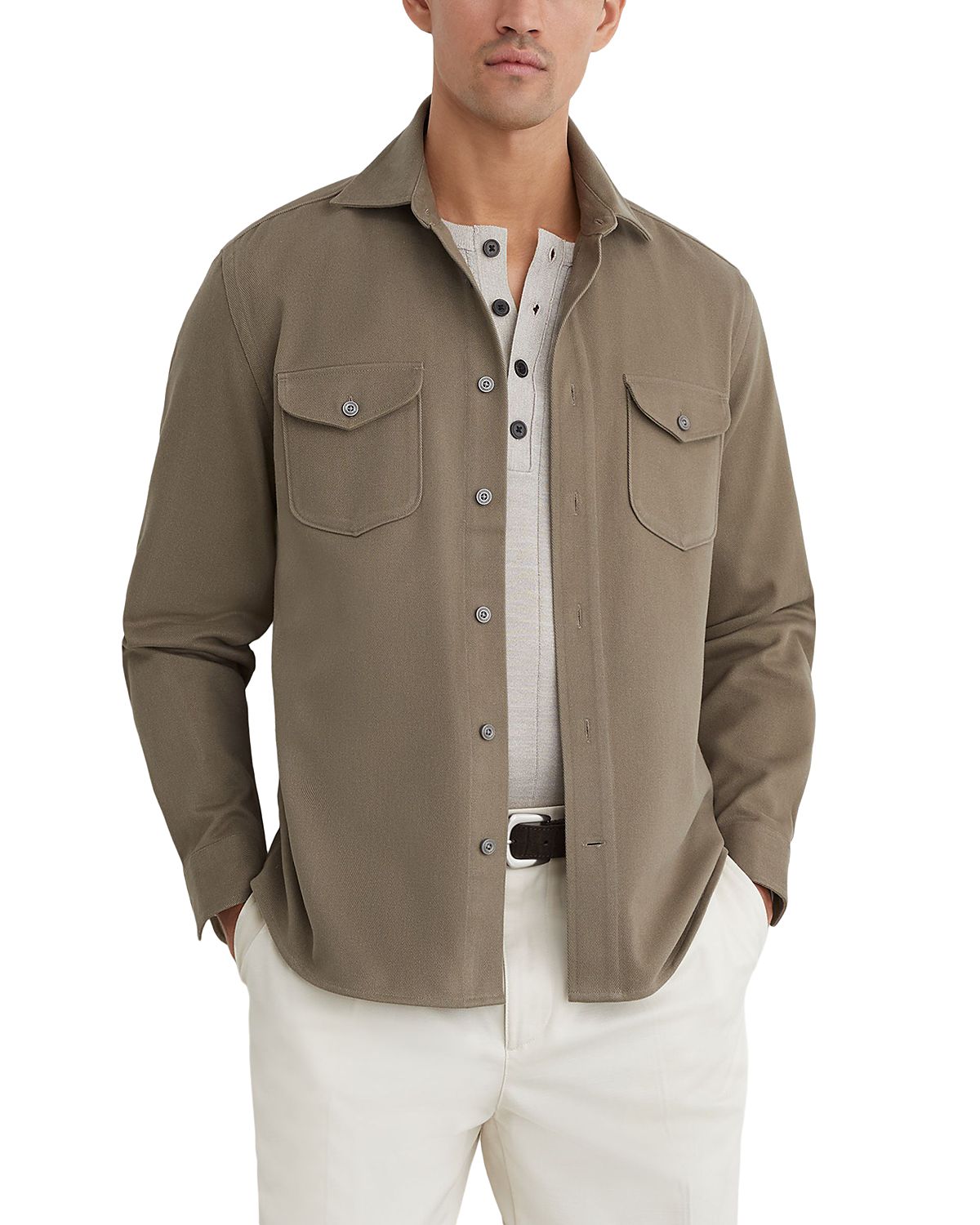 Reiss Astra Cotton Twin Pocket Shirt