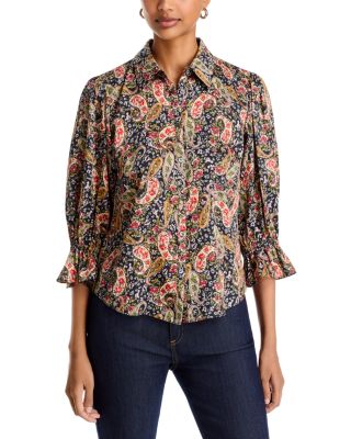 Fiona Printed Elbow Sleeve Blouse