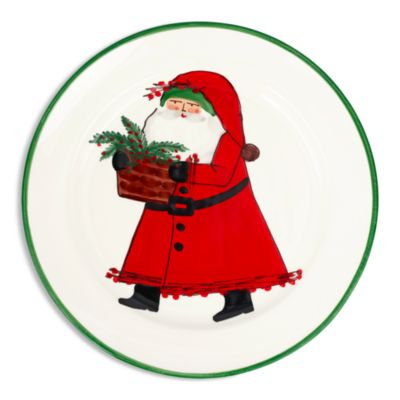 Old St. Nick Rimmed Round Platter