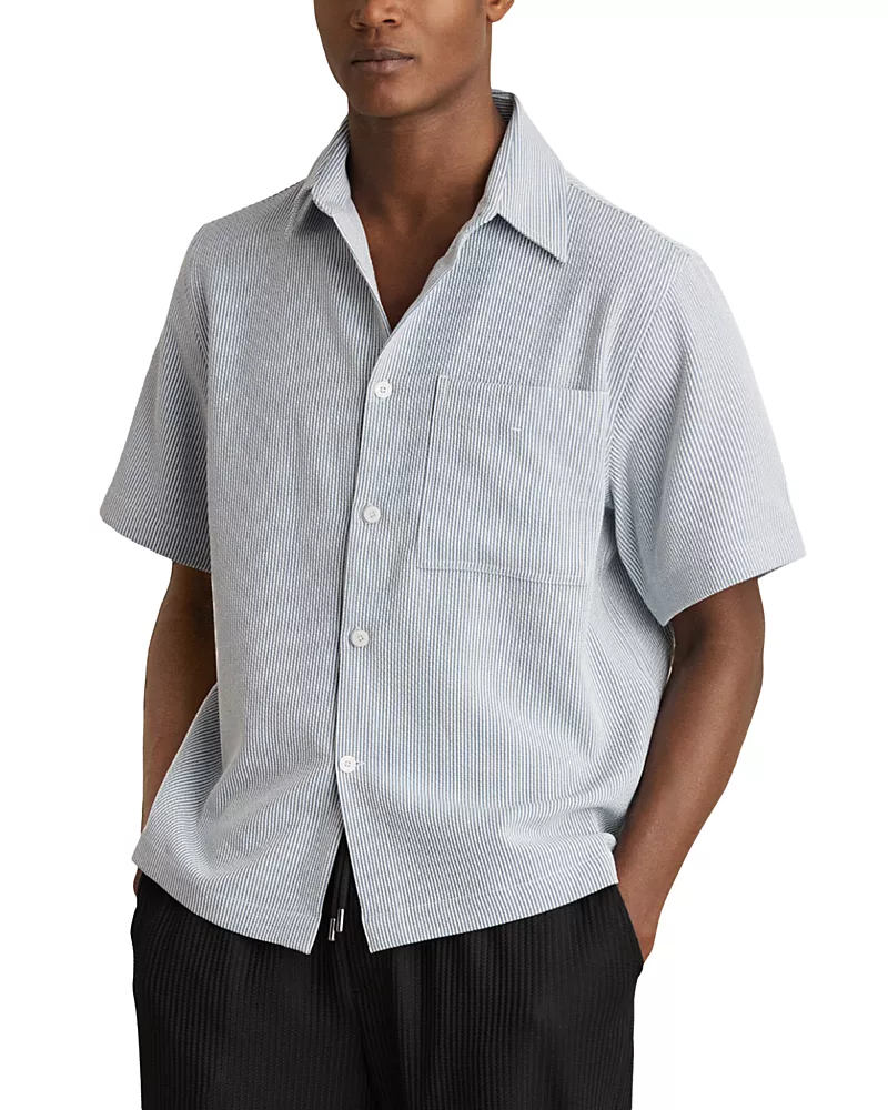 Reiss Sensei Narrow Stripe Pocket Shirt
