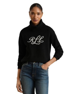 Logo Cashmere Turtleneck Sweater