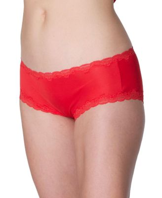  Women's Soft Silk Lace Trim Briefs