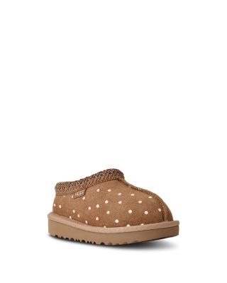 Girls' Tasman II Shiny Dots Suede Slippers – Toddler