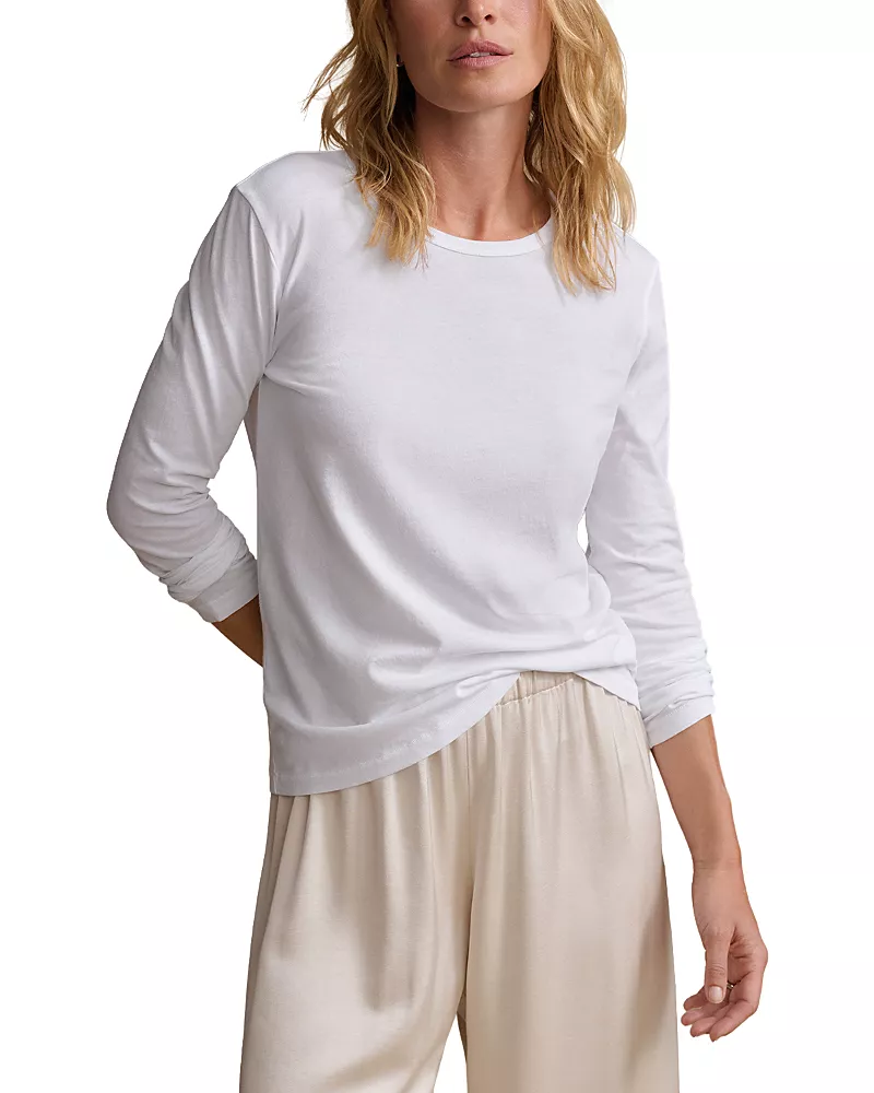 Jenni Kayne Cotton Long Sleeve Slim Tee