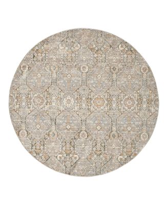 LR Home Garza VIO-133 Round Area Rug, 6'6" x 6'6"
