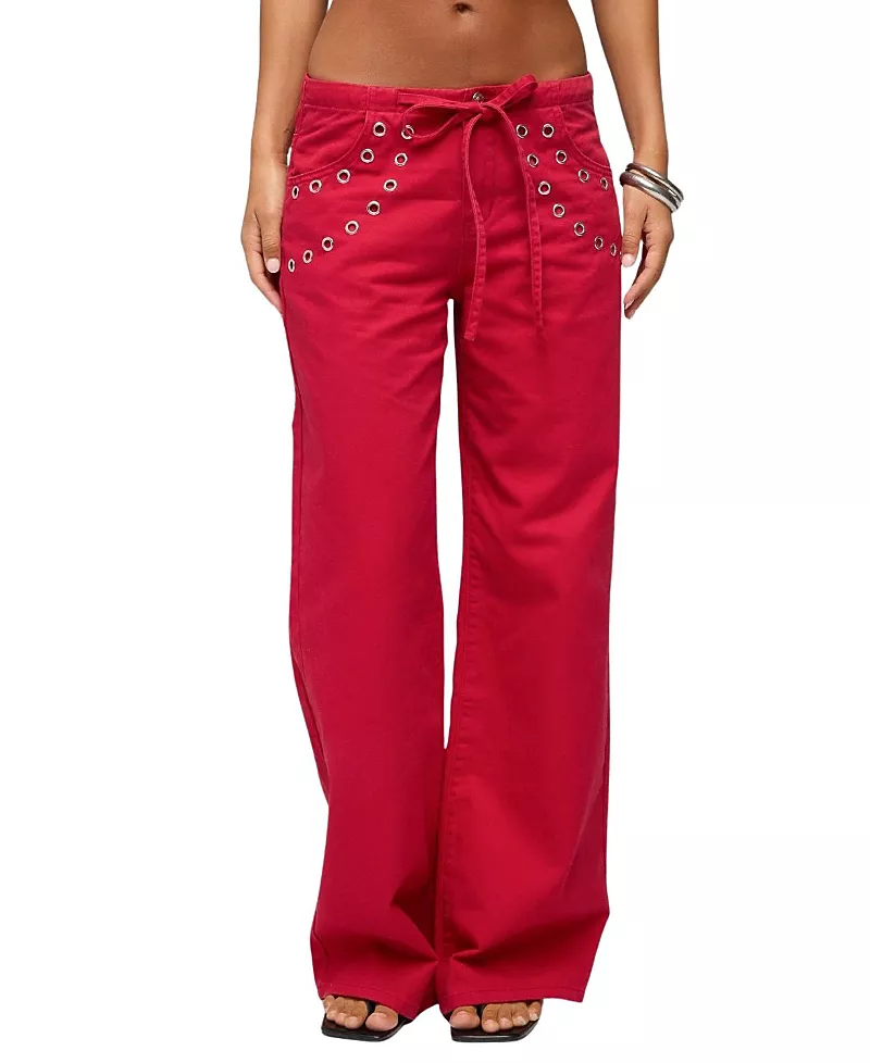 Edikted Kala Grommet Low Rise Baggy Jeans