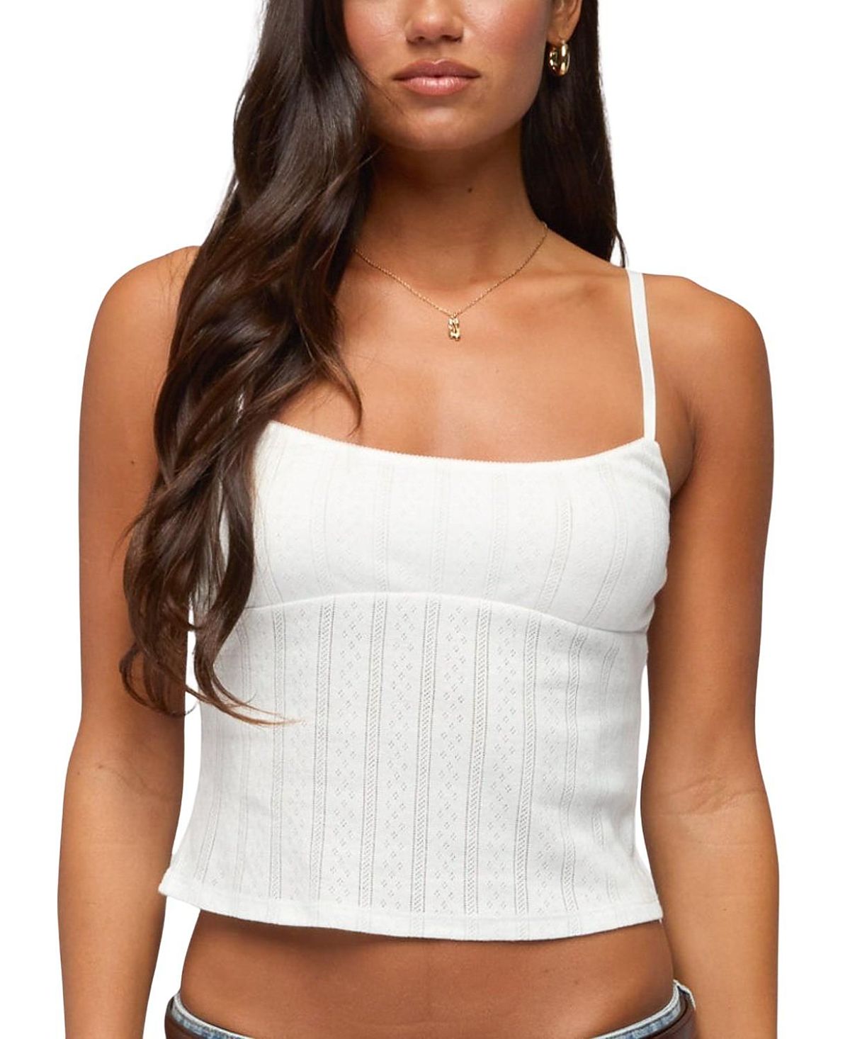 Edikted Aivy Pointelle Tank Top