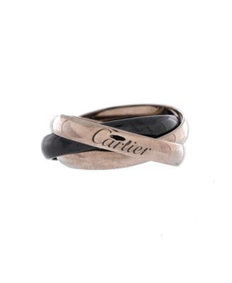 Trinity Ring 18K White Gold and Ceramic