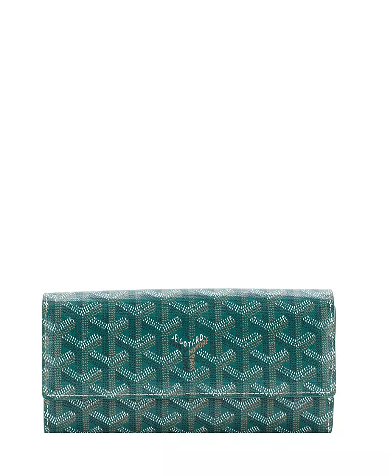 Pre-Owned Goyard Long Varenne Wallet Coated Canvas