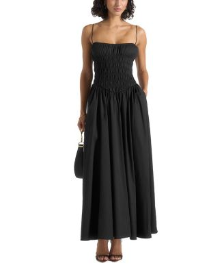 Elva Smocked Waist Cotton Maxi Dress