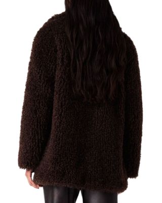 Faux Fur Mid Length Coat - thumbnail 4