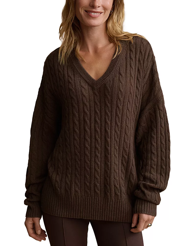 Jenni Kayne Nell Wool & Cashmere Cable Knit Sweater