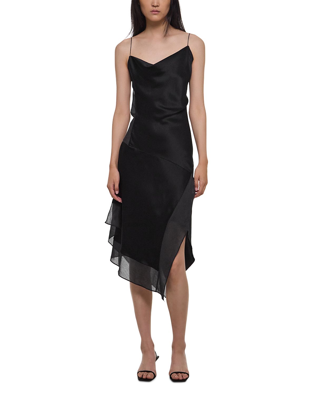 Helmut Lang Silk Handkerchief Hem Dress