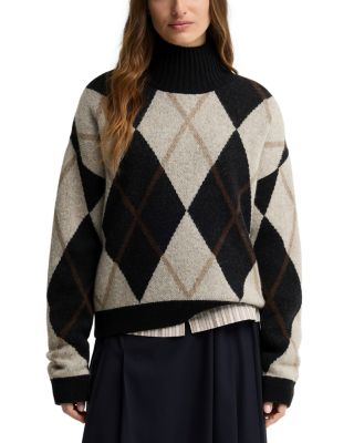 Marlow Argyle Turtleneck Sweater