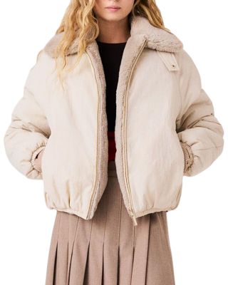 Reversible Faux Fur Puffer Jacket