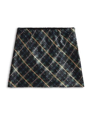 Girls' Plaid Sequined Skirt - Big Kid