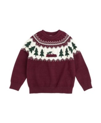 Boys' Christmas Truck Fair Isle Sweater - Big Kid