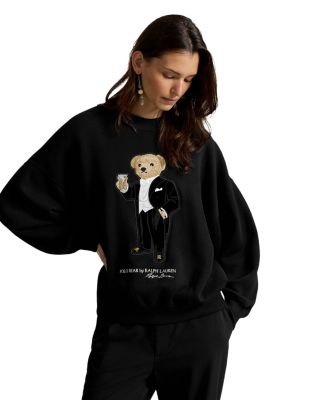 Martini Cotton Blend Fleece Polo Bear Sweatshirt