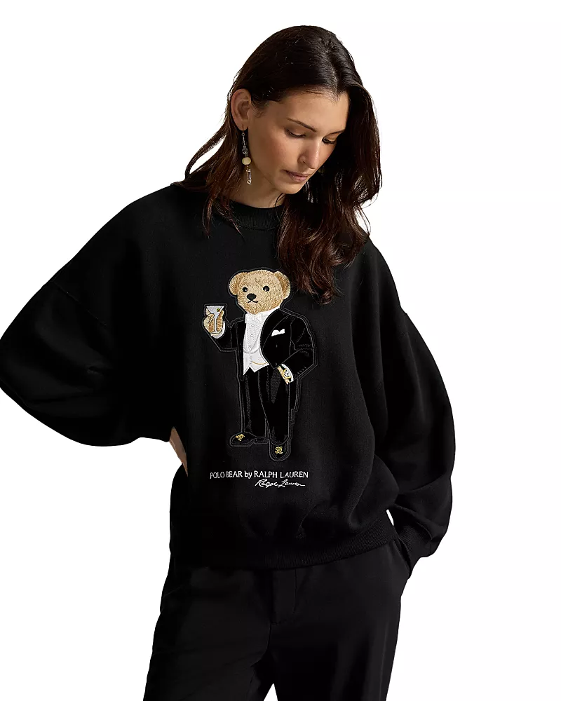 Polo Ralph Lauren Martini Cotton Blend Fleece Polo Bear Sweatshirt