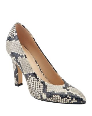 Women's Lianne Snake Embossed Leather Pumps