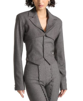 Lise Crop Blazer and Bandeau Set