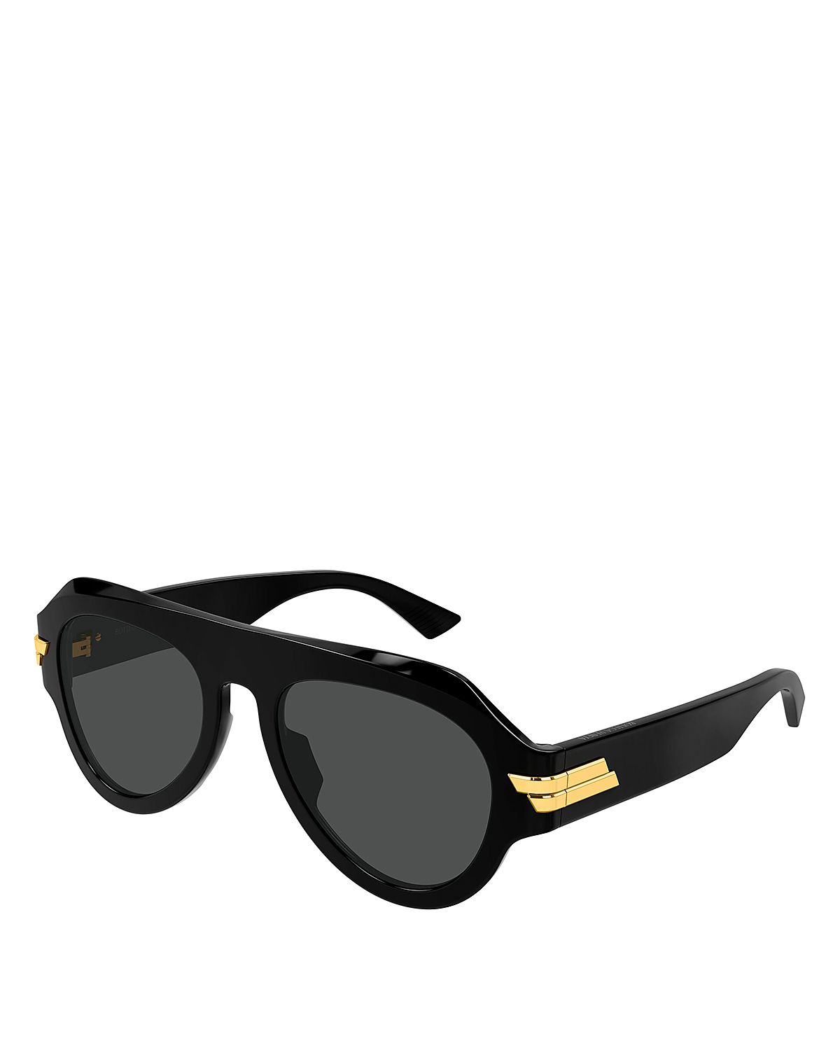 Bottega Veneta Mitre Pilot Sunglasses, 53mm