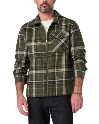 Multi Plaid Zip Pocket Overshirt