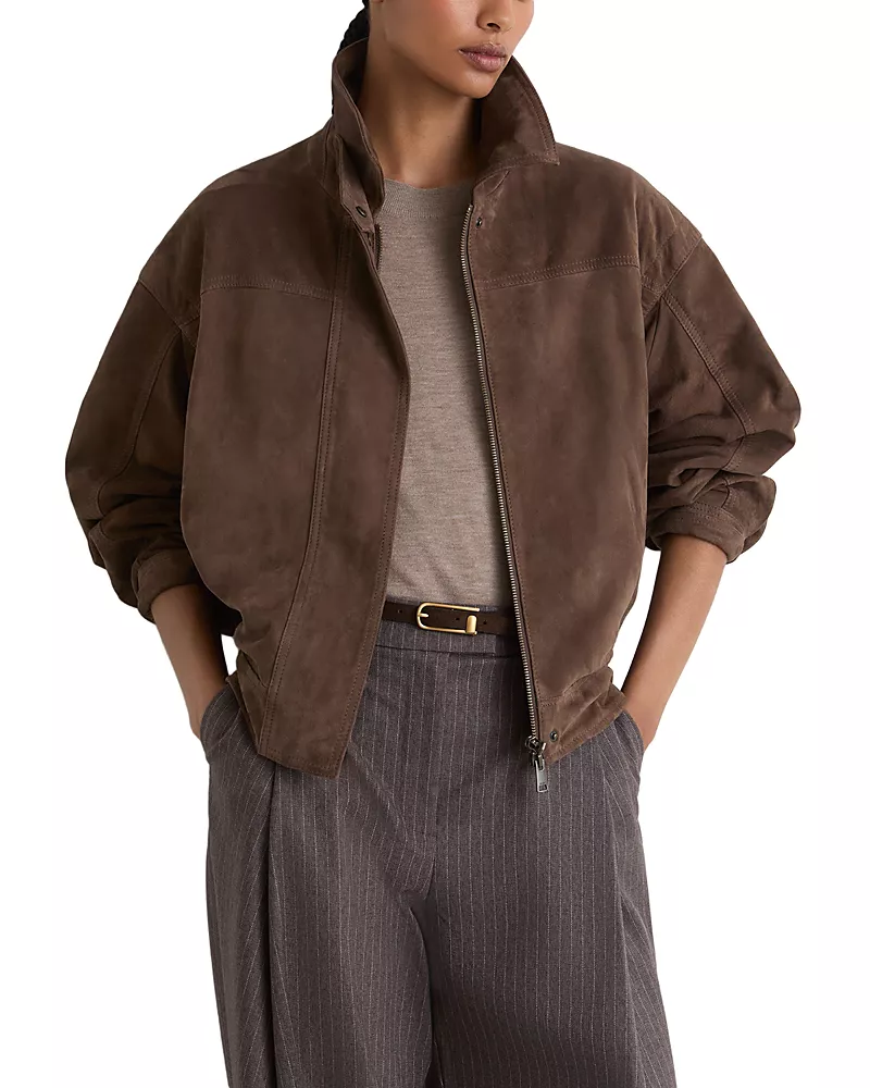 Reiss Cooper Suede Relaxed Jacket