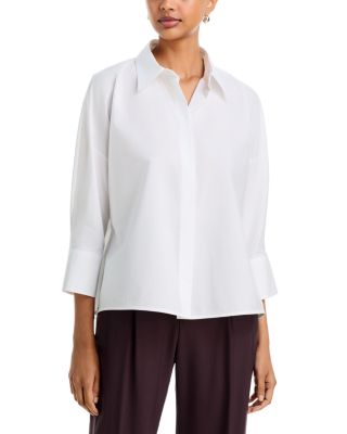 Fabiana Filippi Coccinella Cotton Poplin 3/4 Sleeve Shirt