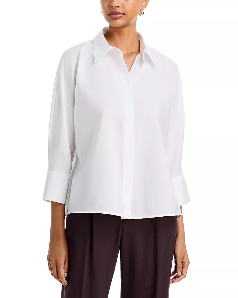 Fabiana Filippi Coccinella Cotton Poplin 3/4 Sleeve Shirt