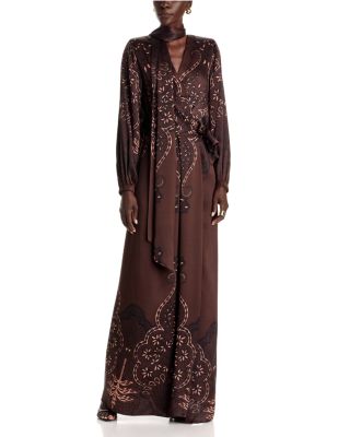 Johanna Ortiz Timeless Concurse Silk Wrap Maxi Dress