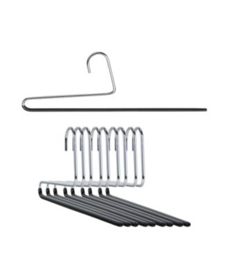 Single Rod Pant Hanger with Reverse Hook, Model KH35U, Set of 10