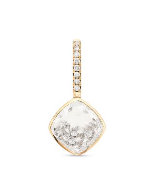 Moritz Glik 18k Yellow Gold Diamond Kaleidoscope Shaker Cushion Charm Pendant, 0.34 Tcw