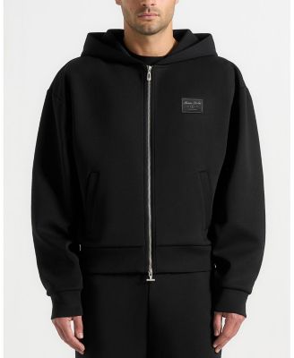 Ray Unisex Neoprene Cropped Zip Hoodie