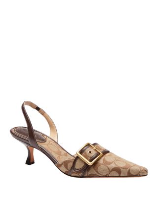 Women's Margot Signature Sateen Jacquard Slingback Pumps