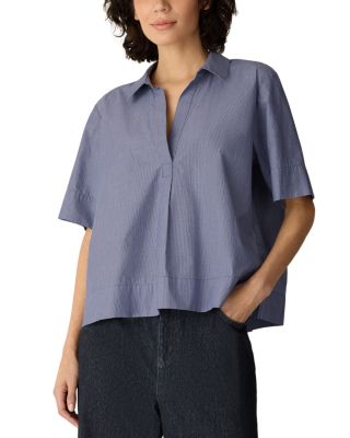 Classic Collar Short Sleeve Top