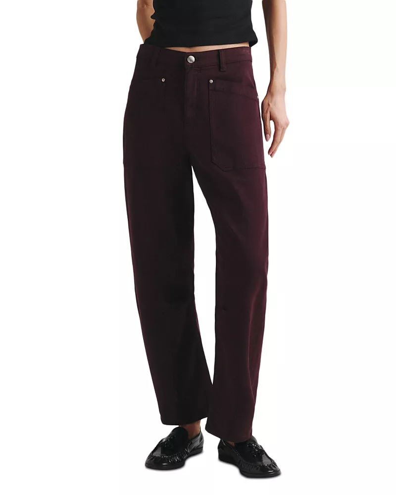 DL1961 Petites Billie High Rise Barrel Jeans in Viola
