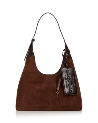 Sack Belted Suede Shoulder Bag